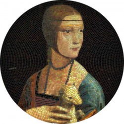 GREAT MICROMOSAIC PASSION - LADY WITH AN ERMINE PALAU 2020 3 OZ 20 DOLLARS