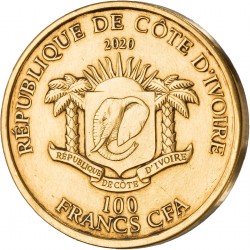 BIG FIVE THE GREEF EDITION LION 1 OZ GOLD COIN IVORY COAST 2020