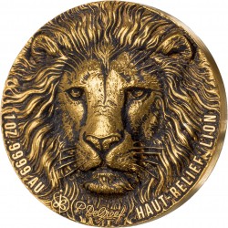 BIG FIVE THE GREEF EDITION LION 1 OZ GOLD COIN IVORY COAST 2020