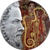 WORLD'S GREATEST ARTISTS GUSTAV KLIMT 2 OZ SILVER COIN 10 CEDIS REPUBLIC OF GHANA 2020