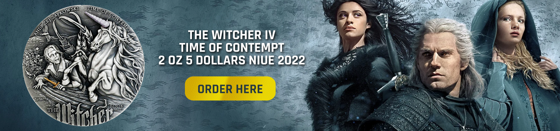 THE WITCHER IV TIME OF CONTEMPT 1 KG 50 DOLLARS NIUE 2022